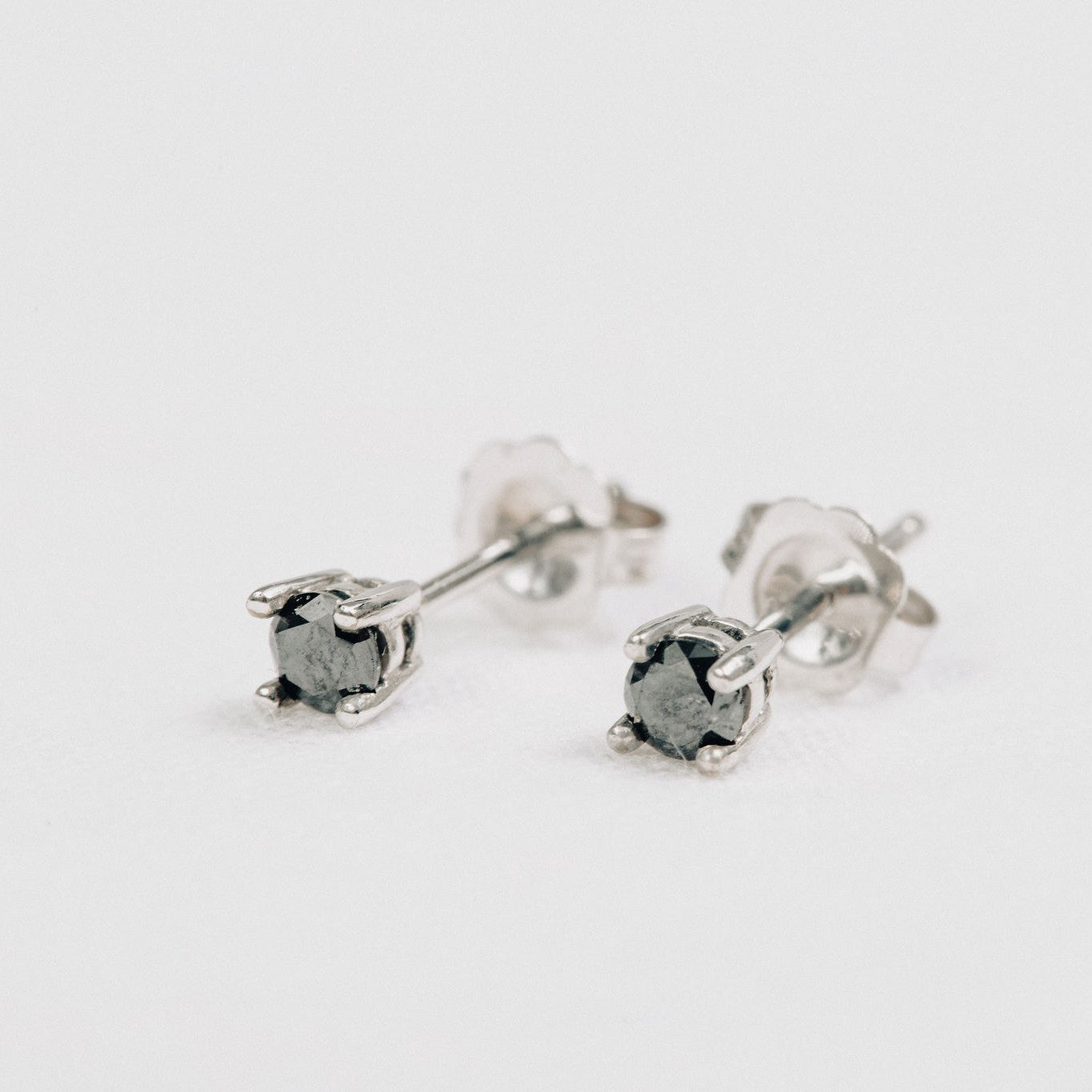 Black & White Diamond Halo Stud Earrings 1 ct tw 10K White Gold | Kay